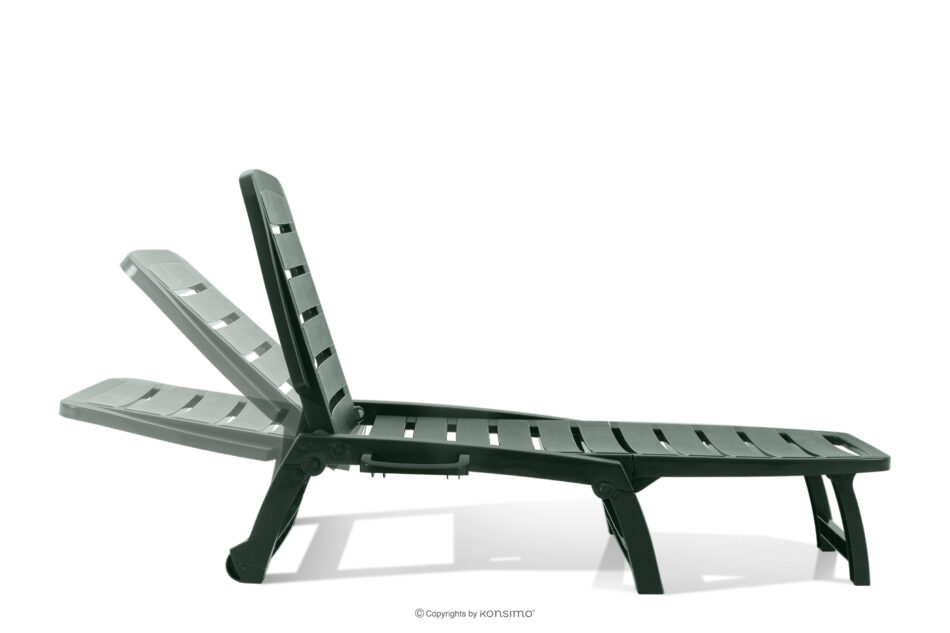 BURRA Leżak na taras regulowany z uchwytem na napoje ciemny zielony ciemny zielony - zdjęcie 6