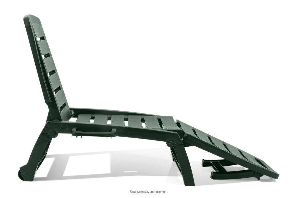 BURRA Leżak na taras regulowany z uchwytem na napoje ciemny zielony ciemny zielony - zdjęcie 7