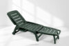BURRA Leżak na taras regulowany z uchwytem na napoje ciemny zielony ciemny zielony - zdjęcie 21