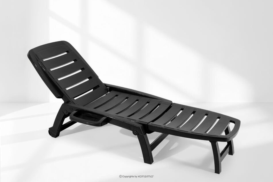 BURRA Leżak ogrodowy regulowany z uchwytem na napoje 2 szt. antracytowy antracytowy - zdjęcie 20