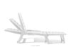 BURRA Leżak ogrodowy regulowany z uchwytem na napoje 2 szt. biały biały - zdjęcie 7