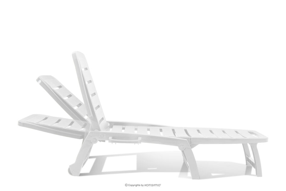 BURRA Leżak ogrodowy regulowany z uchwytem na napoje 2 szt. biały biały - zdjęcie 6