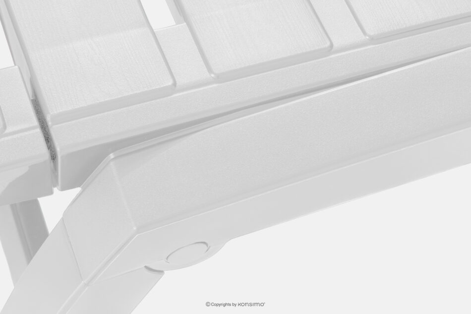 BURRA Leżak ogrodowy regulowany z uchwytem na napoje 2 szt. biały biały - zdjęcie 11