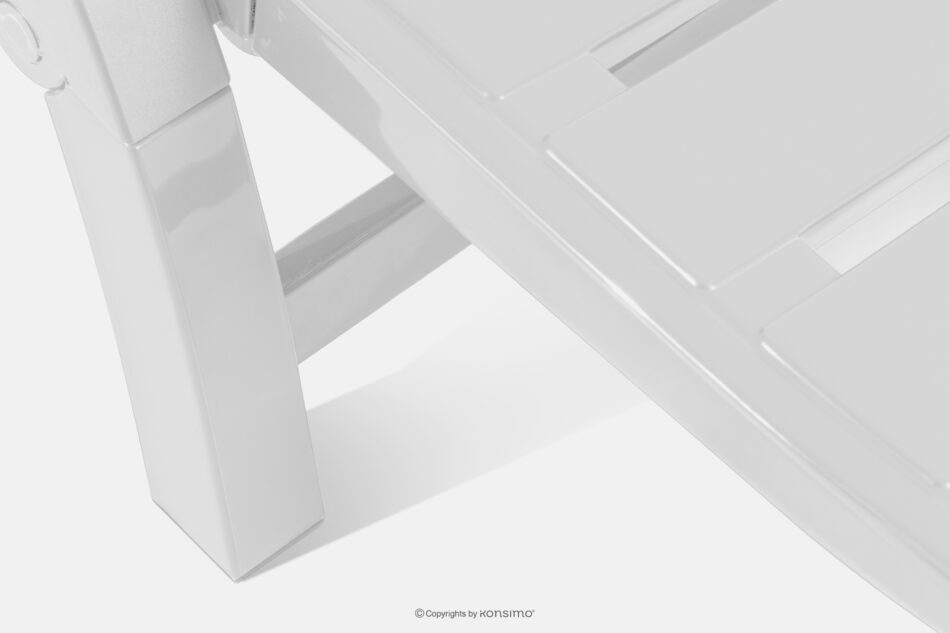 BURRA Leżak ogrodowy regulowany z uchwytem na napoje 2 szt. biały biały - zdjęcie 12