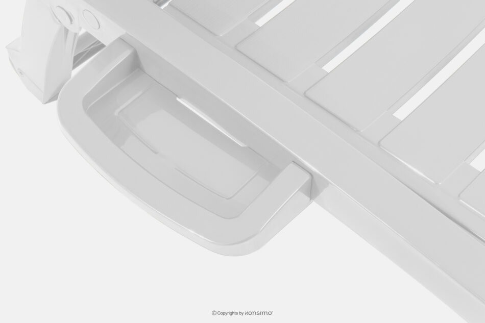 BURRA Leżak ogrodowy regulowany z uchwytem na napoje 2 szt. biały biały - zdjęcie 16