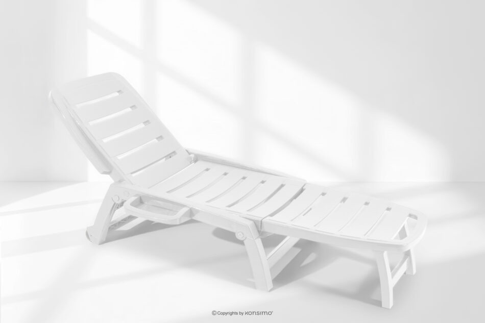 BURRA Leżak ogrodowy regulowany z uchwytem na napoje 2 szt. biały biały - zdjęcie 20