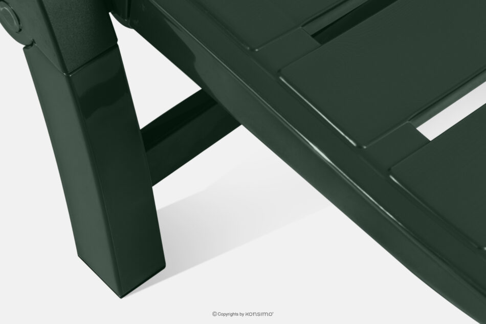 BURRA Leżak ogrodowy regulowany z uchwytem na napoje 2 szt. ciemny zielony ciemny zielony - zdjęcie 12
