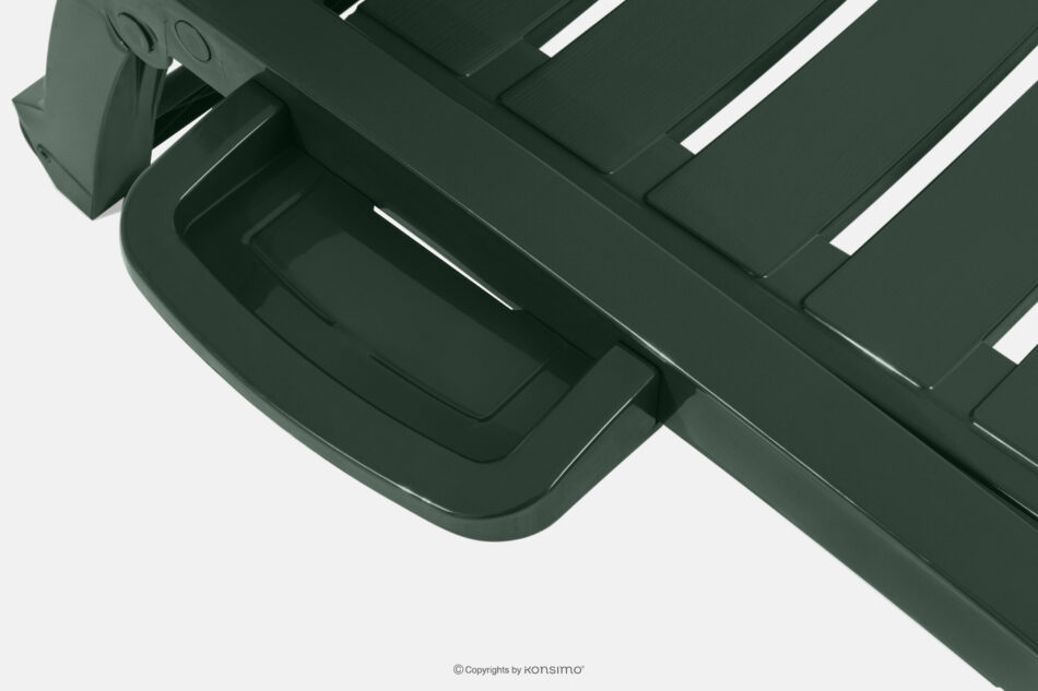 BURRA Leżak ogrodowy regulowany z uchwytem na napoje 2 szt. ciemny zielony ciemny zielony - zdjęcie 16