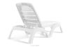 BATSI Leżak ogrodowy ze schowkiem i regulacją oparcia 2 szt. biały biały - zdjęcie 6