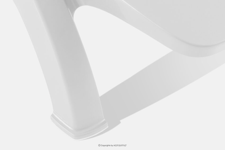 BATSI Leżak ogrodowy ze schowkiem i regulacją oparcia 2 szt. biały biały - zdjęcie 12