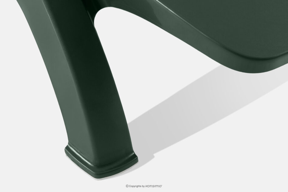 BATSI Leżak ogrodowy ze schowkiem i regulacją oparcia 2 szt. ciemny zielony ciemny zielony - zdjęcie 12