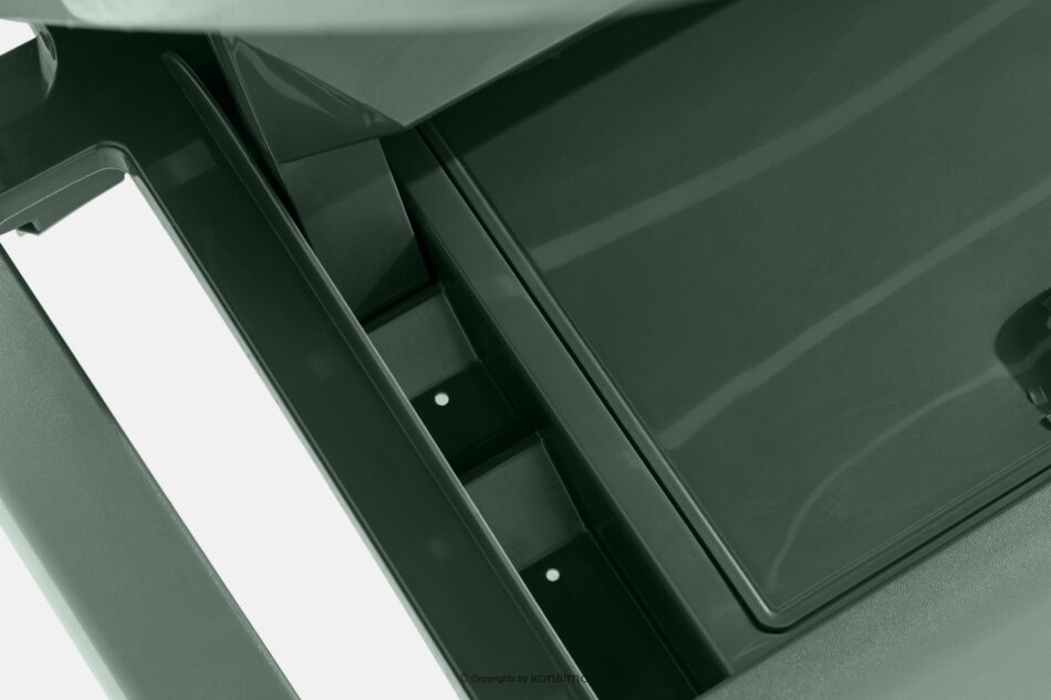 BATSI Leżak ogrodowy ze schowkiem i regulacją oparcia 2 szt. ciemny zielony ciemny zielony - zdjęcie 14