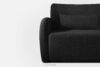 CALICO Sofa rozkładana trzyosobowa zaokrąglona w tkaninie shaggy antracytowy antracytowy - zdjęcie 7