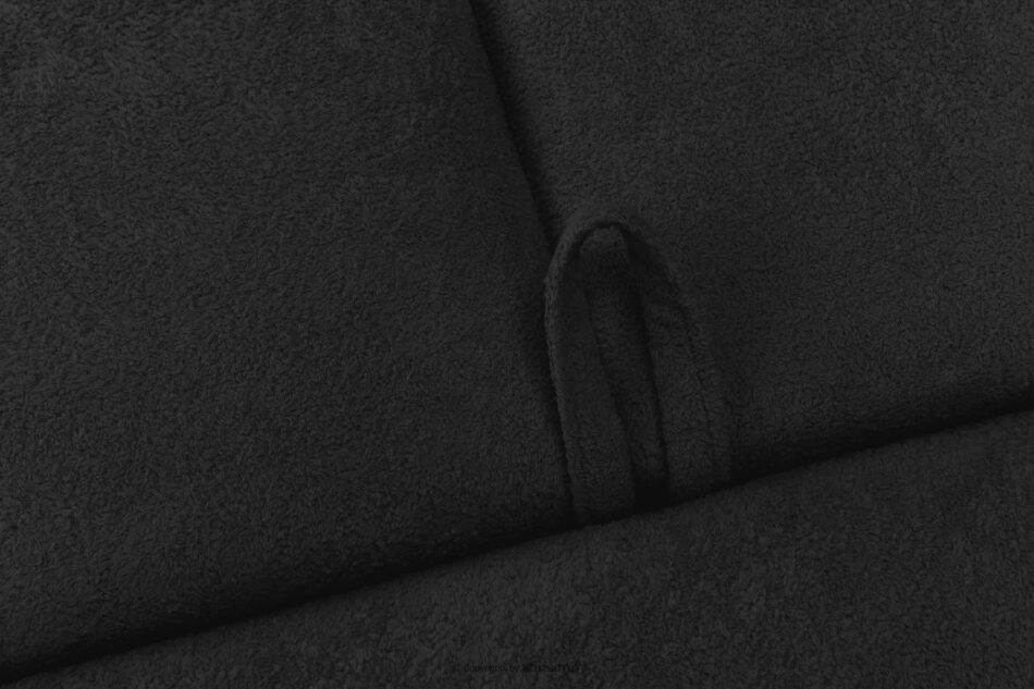 CALICO Sofa rozkładana trzyosobowa zaokrąglona w tkaninie shaggy antracytowy antracytowy - zdjęcie 12