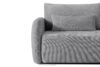 CALICO Sofa trzyosobowa zaokrąglony kształt w tkaninie plecionej szary szary - zdjęcie 7