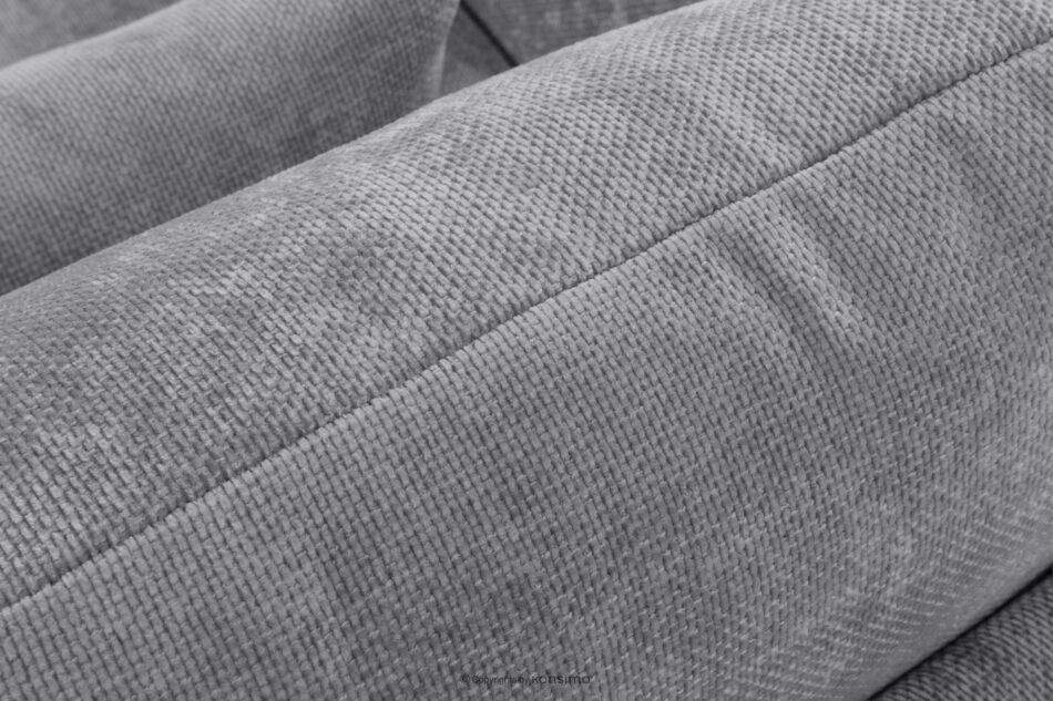 CALICO Sofa trzyosobowa zaokrąglony kształt w tkaninie plecionej szary szary - zdjęcie 7