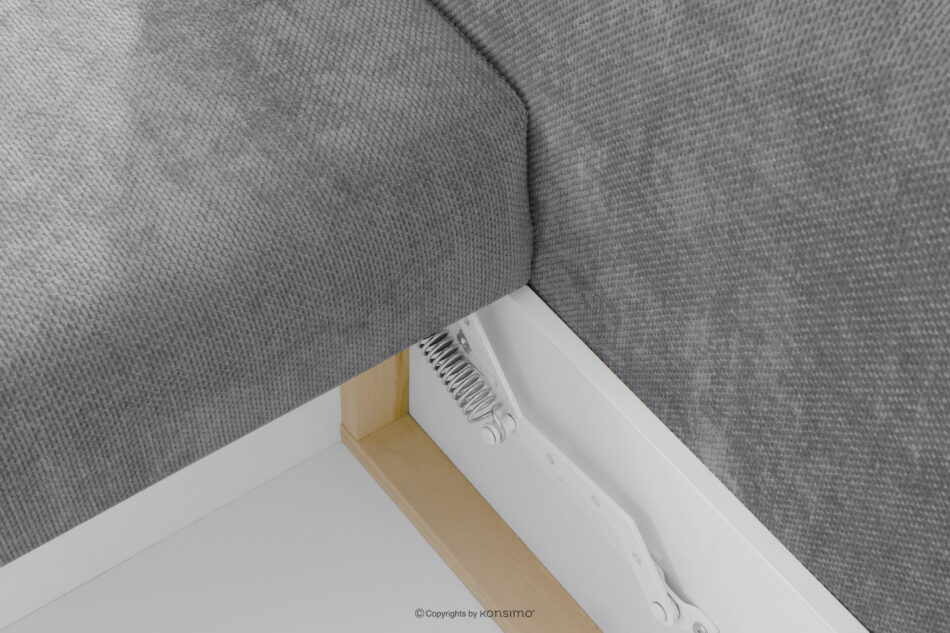 CALICO Sofa trzyosobowa zaokrąglony kształt w tkaninie plecionej szary szary - zdjęcie 11