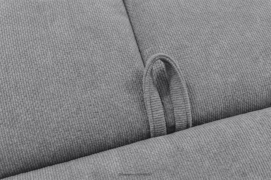 CALICO Sofa trzyosobowa zaokrąglony kształt w tkaninie plecionej szary szary - zdjęcie 12