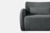CALICO Sofa rozkładana trzyosobowa zaokrąglona w tkaninie shaggy stalowy stalowy - zdjęcie 7
