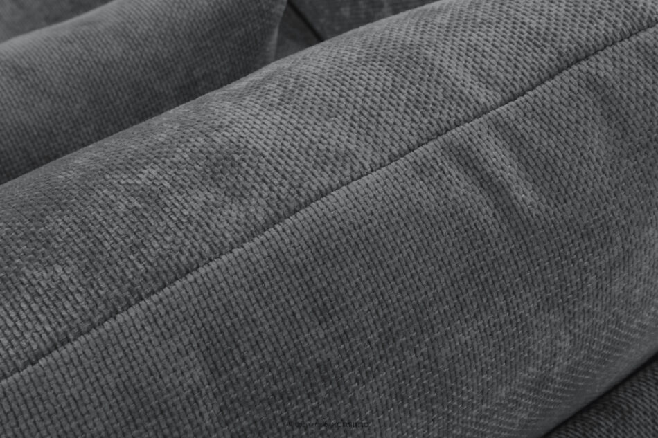 CALICO Sofa trzyosobowa zaokrąglony kształt w tkaninie plecionej ciemny szary ciemny szary - zdjęcie 7