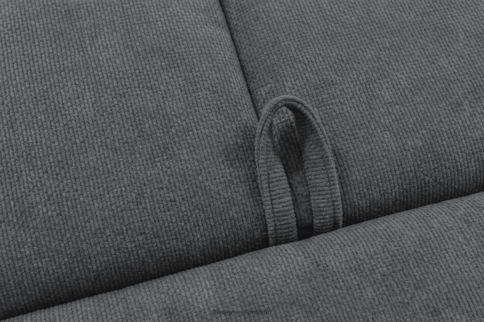 CALICO Sofa trzyosobowa zaokrąglony kształt w tkaninie plecionej ciemny szary ciemny szary - zdjęcie 12