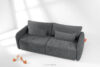 CALICO Sofa trzyosobowa zaokrąglony kształt w tkaninie plecionej ciemny szary ciemny szary - zdjęcie 15