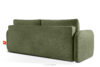 CALICO Sofa rozkładana trzyosobowa zaokrąglona w tkaninie shaggy oliwkowy oliwkowy - zdjęcie 4