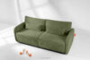 CALICO Sofa rozkładana trzyosobowa zaokrąglona w tkaninie shaggy oliwkowy oliwkowy - zdjęcie 15