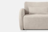 CALICO Sofa rozkładana trzyosobowa zaokrąglona w tkaninie shaggy kremowy kremowy - zdjęcie 7