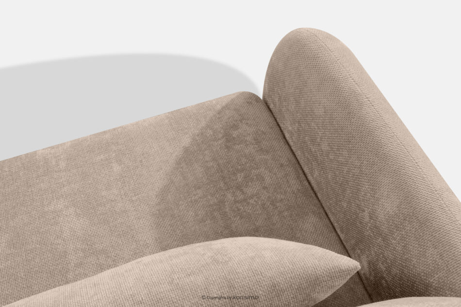 CALICO Sofa trzyosobowa zaokrąglony kształt w tkaninie plecionej jasny beżowy jasny beżowy - zdjęcie 5