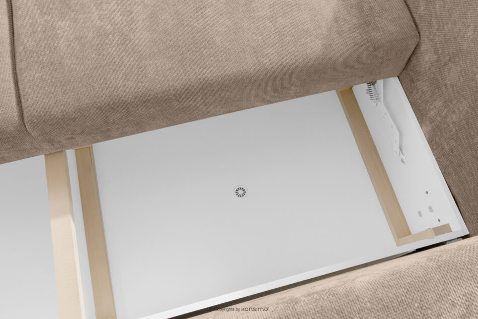 CALICO Sofa trzyosobowa zaokrąglony kształt w tkaninie plecionej jasny beżowy jasny beżowy - zdjęcie 9