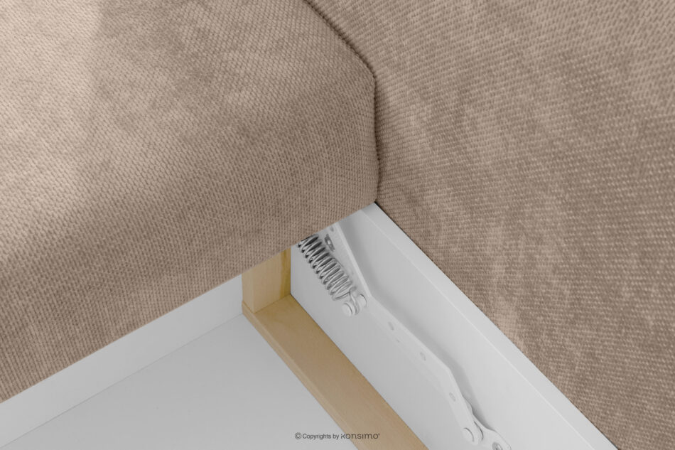 CALICO Sofa trzyosobowa zaokrąglony kształt w tkaninie plecionej jasny beżowy jasny beżowy - zdjęcie 11