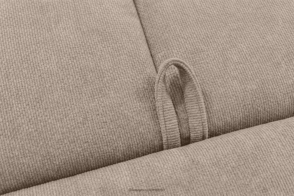 CALICO Sofa trzyosobowa zaokrąglony kształt w tkaninie plecionej jasny beżowy jasny beżowy - zdjęcie 12