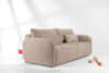 CALICO Sofa trzyosobowa zaokrąglony kształt w tkaninie plecionej jasny beżowy jasny beżowy - zdjęcie 15