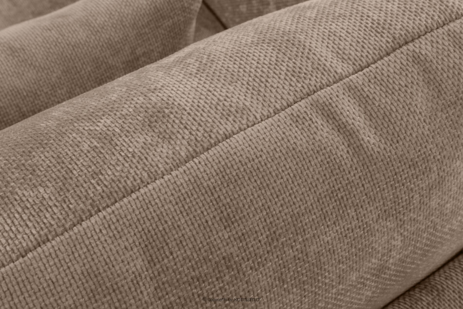 CALICO Sofa trzyosobowa zaokrąglony kształt w tkaninie plecionej ciemny beżowy ciemny beżowy - zdjęcie 7