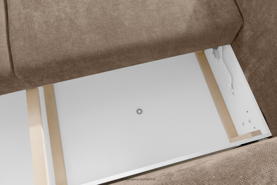 CALICO Sofa trzyosobowa zaokrąglony kształt w tkaninie plecionej ciemny beżowy ciemny beżowy - zdjęcie 9