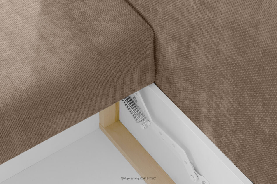 CALICO Sofa trzyosobowa zaokrąglony kształt w tkaninie plecionej ciemny beżowy ciemny beżowy - zdjęcie 11