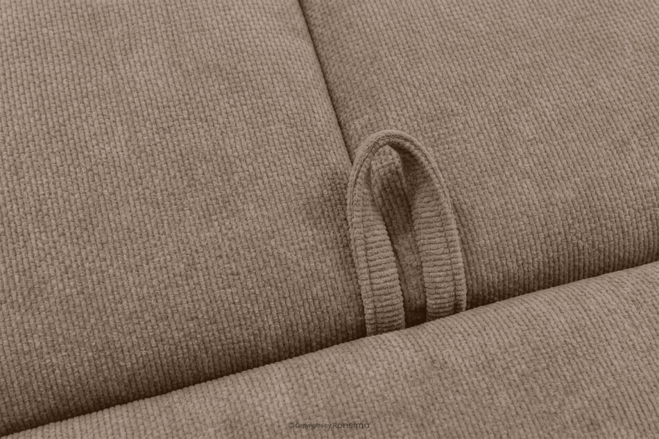 CALICO Sofa trzyosobowa zaokrąglony kształt w tkaninie plecionej ciemny beżowy ciemny beżowy - zdjęcie 12