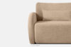 CALICO Sofa rozkładana trzyosobowa zaokrąglona w tkaninie shaggy ciepły beżowy ciepły beżowy - zdjęcie 7