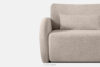 CALICO Sofa rozkładana trzyosobowa zaokrąglona w tkaninie shaggy chłodny beżowy chłodny beżowy - zdjęcie 7