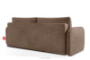 CALICO Sofa rozkładana trzyosobowa zaokrąglona w tkaninie shaggy brązowy brązowy - zdjęcie 4