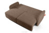 CALICO Sofa rozkładana trzyosobowa zaokrąglona w tkaninie shaggy brązowy brązowy - zdjęcie 5