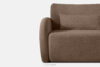 CALICO Sofa rozkładana trzyosobowa zaokrąglona w tkaninie shaggy brązowy brązowy - zdjęcie 7