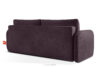 CALICO Sofa rozkładana trzyosobowa zaokrąglona w tkaninie shaggy ciemny śliwkowy ciemny śliwkowy - zdjęcie 4
