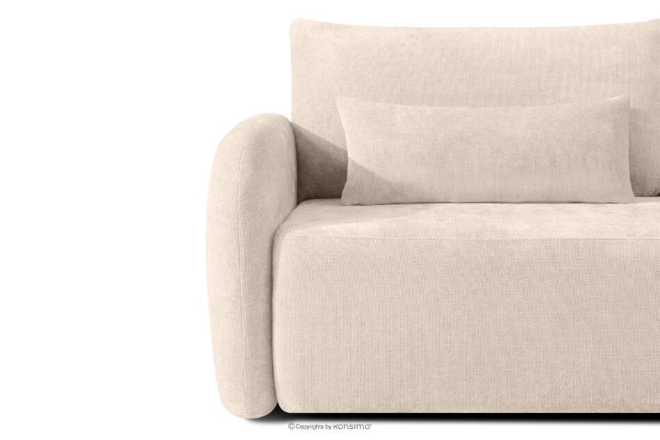 CALICO Sofa trzyosobowa zaokrąglony kształt w tkaninie plecionej ecru ecru - zdjęcie 6