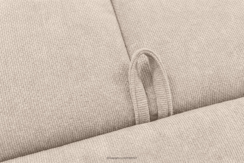 CALICO Sofa trzyosobowa zaokrąglony kształt w tkaninie plecionej ecru ecru - zdjęcie 12