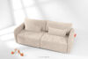 CALICO Sofa trzyosobowa zaokrąglony kształt w tkaninie plecionej ecru ecru - zdjęcie 15