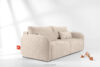 CALICO Sofa trzyosobowa zaokrąglony kształt w tkaninie plecionej ecru ecru - zdjęcie 14