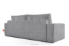 RUSA Pikowana sofa trzyosobowa rozkładana w tkaninie plecionej szary szary - zdjęcie 4