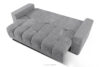 RUSA Pikowana sofa trzyosobowa rozkładana w tkaninie plecionej szary szary - zdjęcie 5